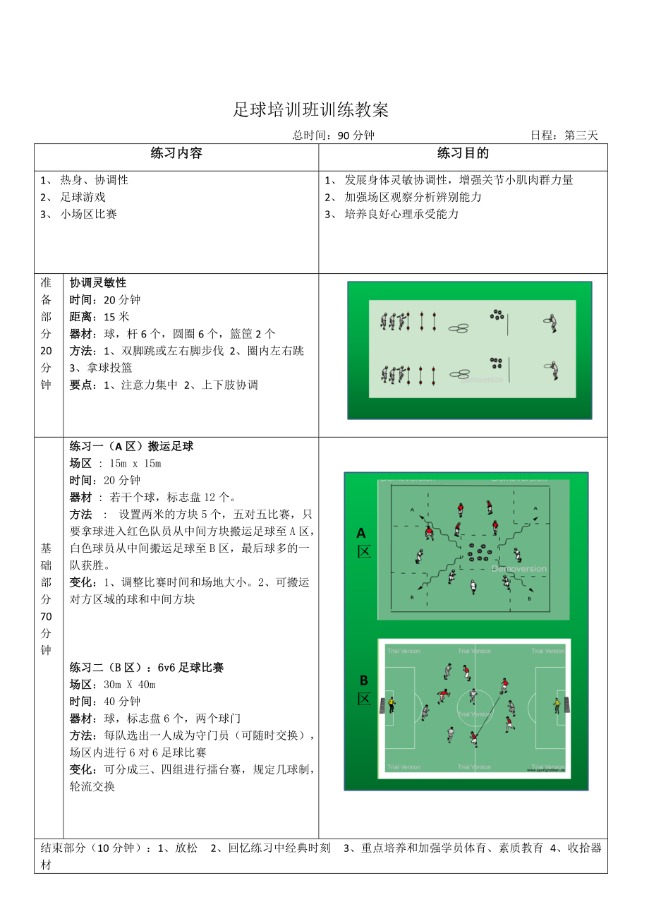 足球培训教练量身定制训练计划